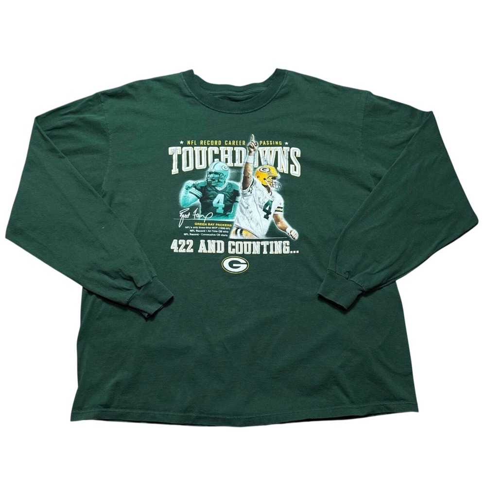 Brett Favre Green Bay Packers Record 2xl Reebok LongSleeve - Picture 2 of 4